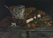 Paul Cezanne Cezanne's Accessories still life with philippe solari's Medallion Sweden oil painting artist